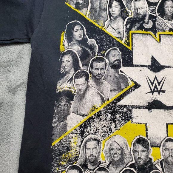 WWE #WE ARE NXT Wrestling Graphic T-shirt Double Sided Hit Black Tee Adult Sz M - Picture 8 of 12